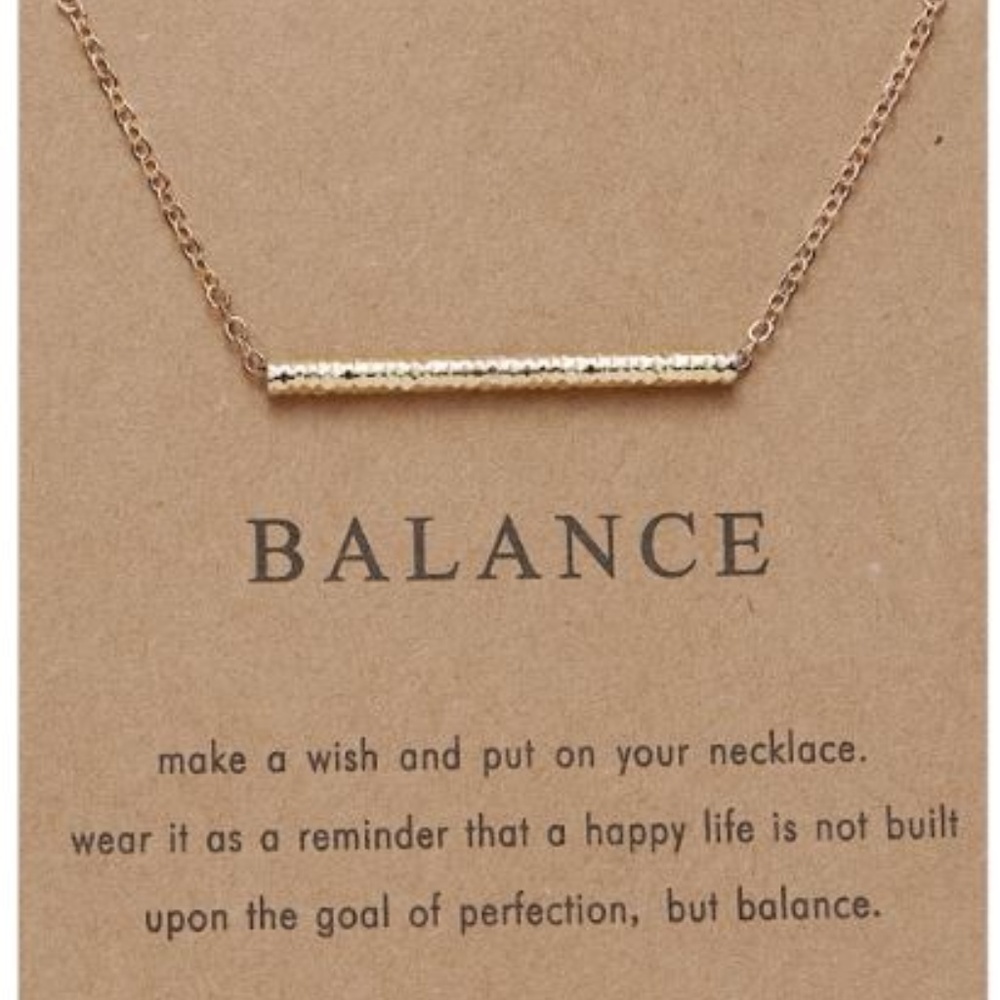 Balance charm necklace
